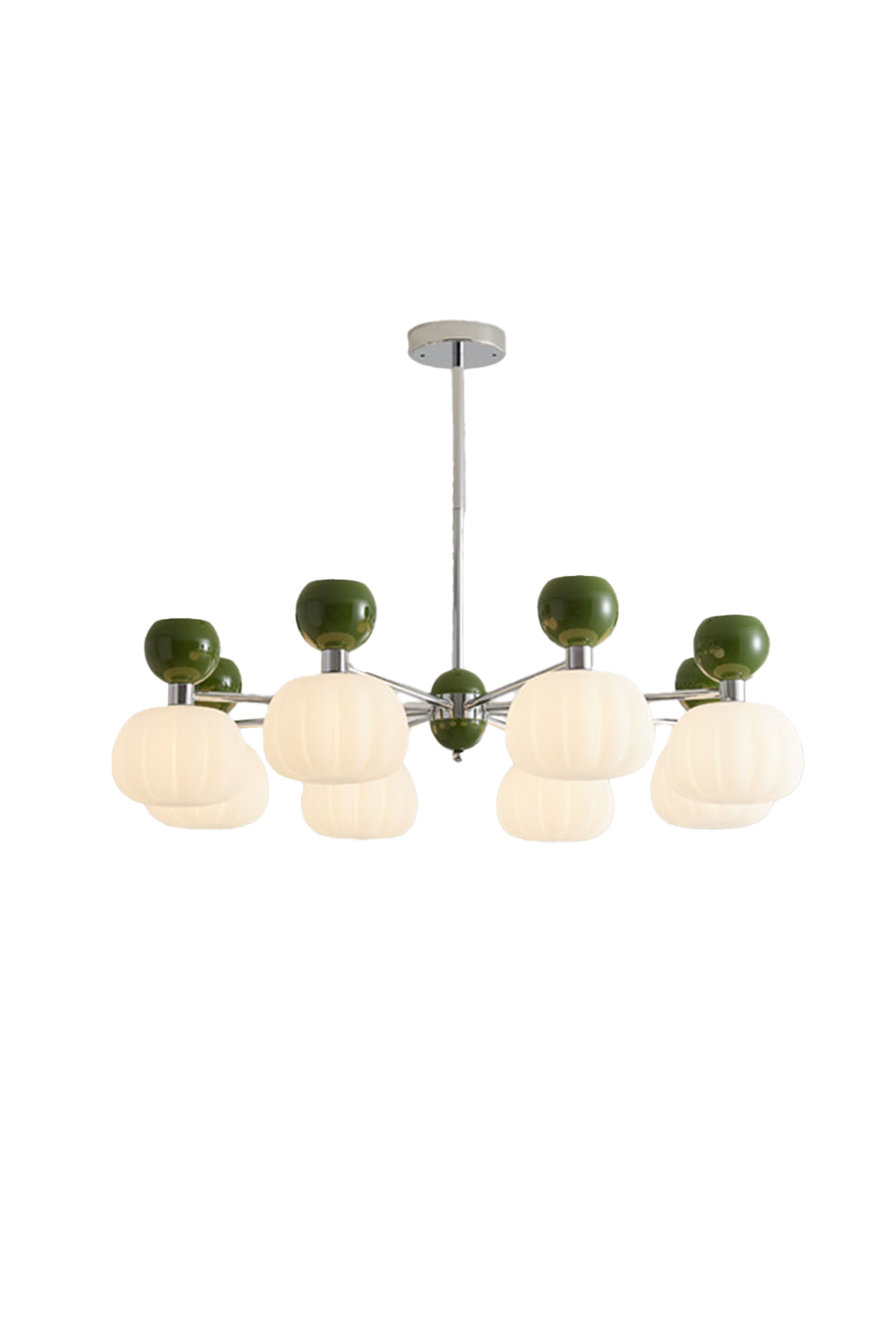 Cream Pumpkin Chandelier