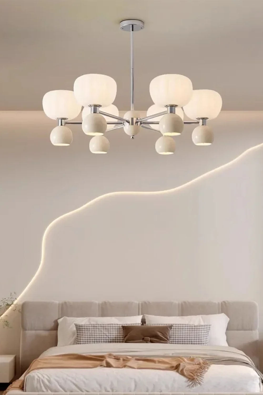 Cream Pumpkin Chandelier