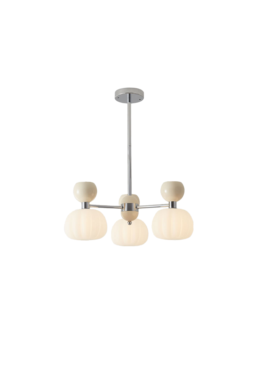 Cream Pumpkin Chandelier