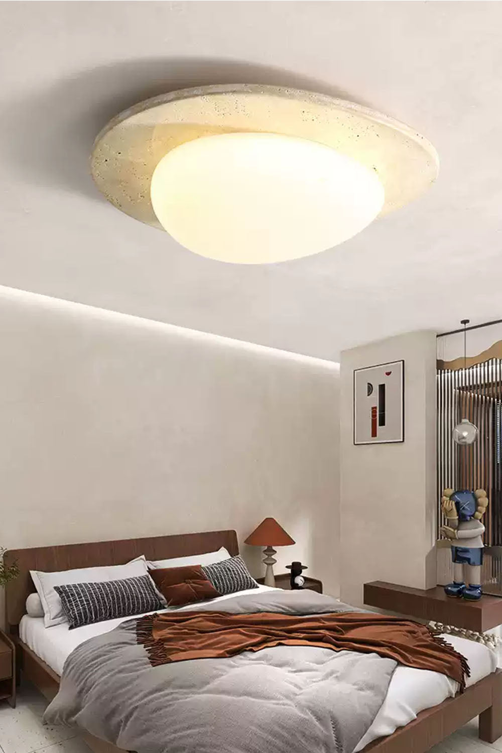 Cream Wabi-Sabi Ceiling Lamp