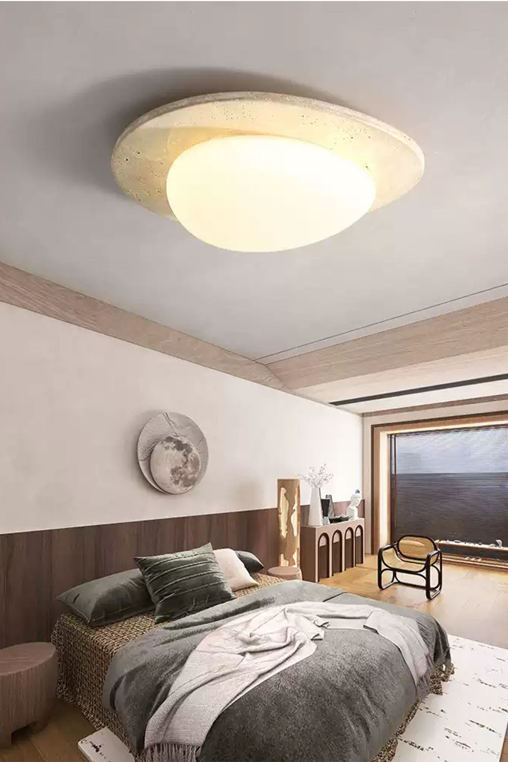 Cream Wabi-Sabi Ceiling Lamp