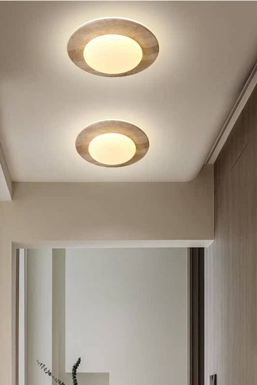 Cream Wabi-Sabi Ceiling Lamp
