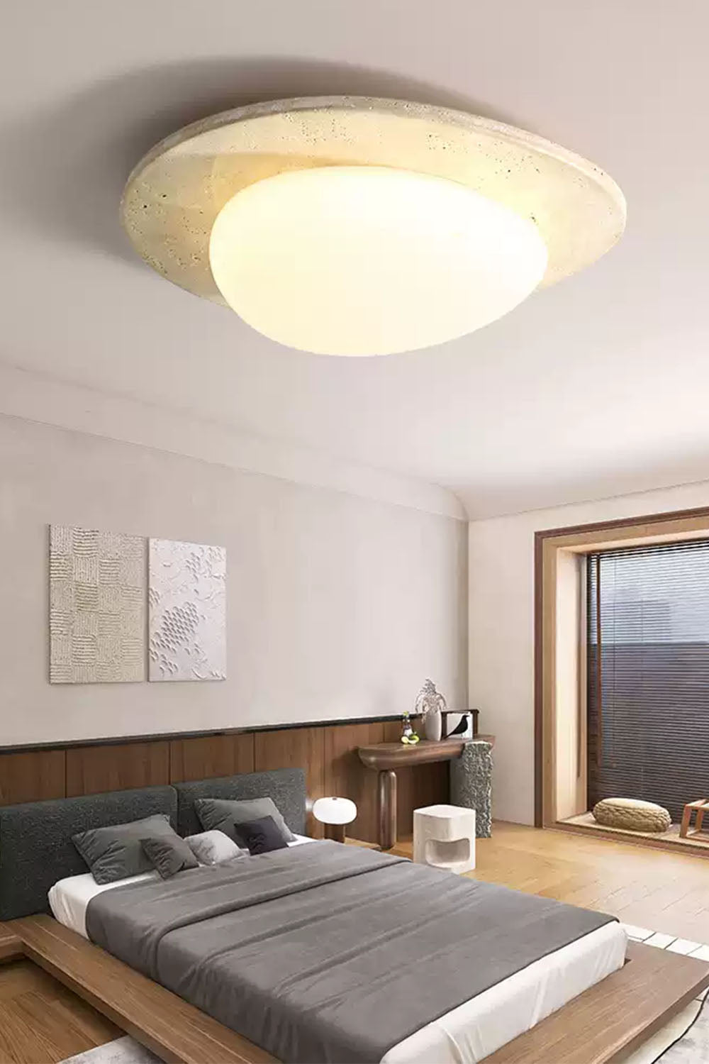Cream Wabi-Sabi Ceiling Lamp