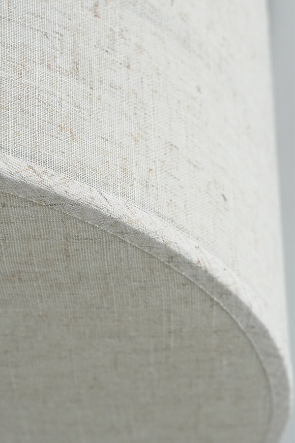 Crosshatch Linen Fabric Flush Mount Ceiling Light