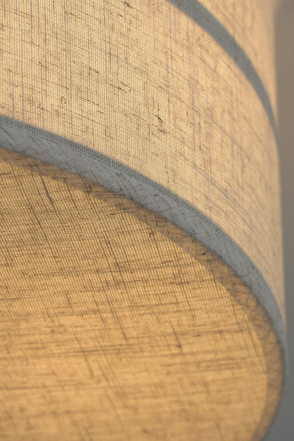 Crosshatch Linen Fabric Flush Mount Ceiling Light