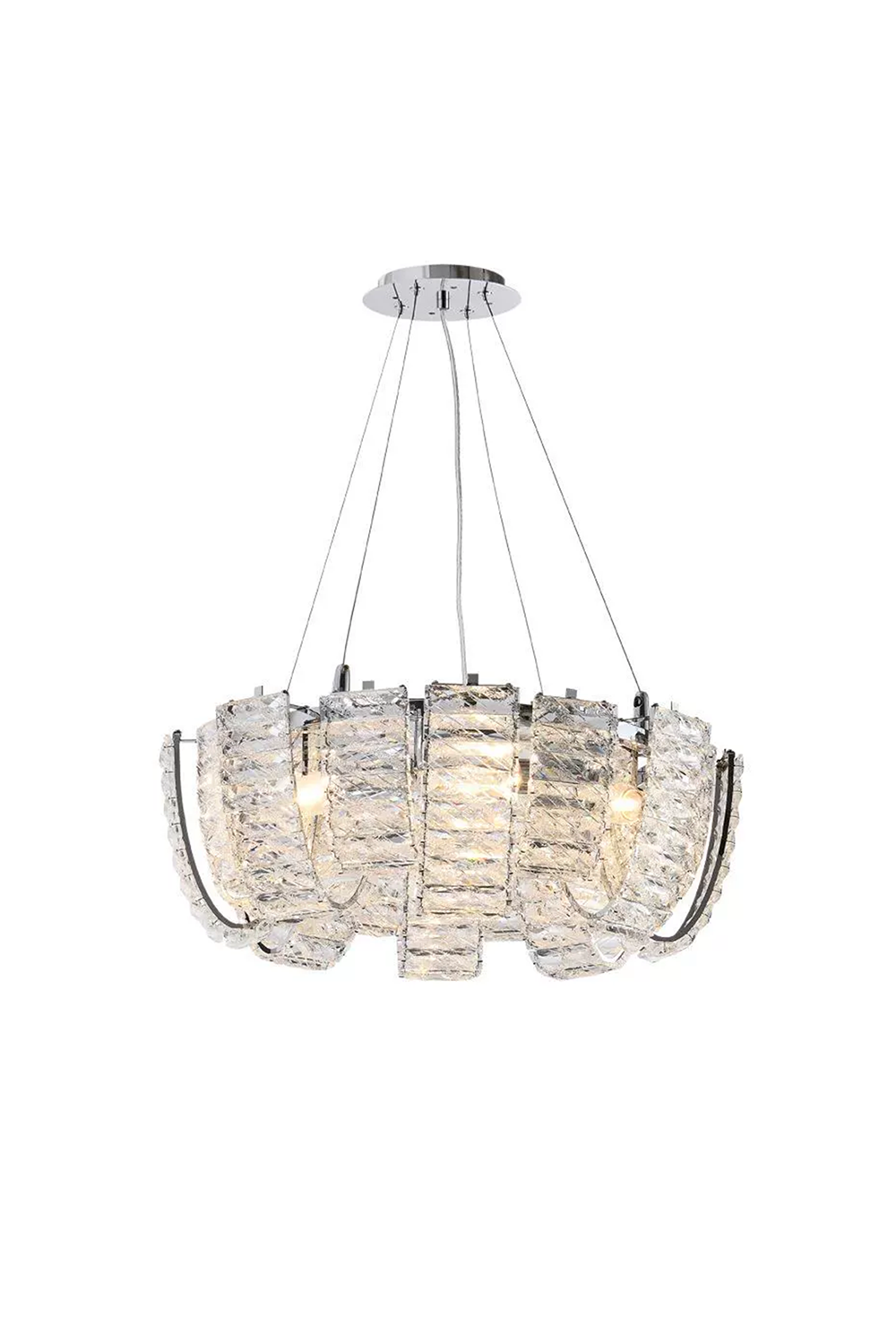 Crystal Chrome Chandelier