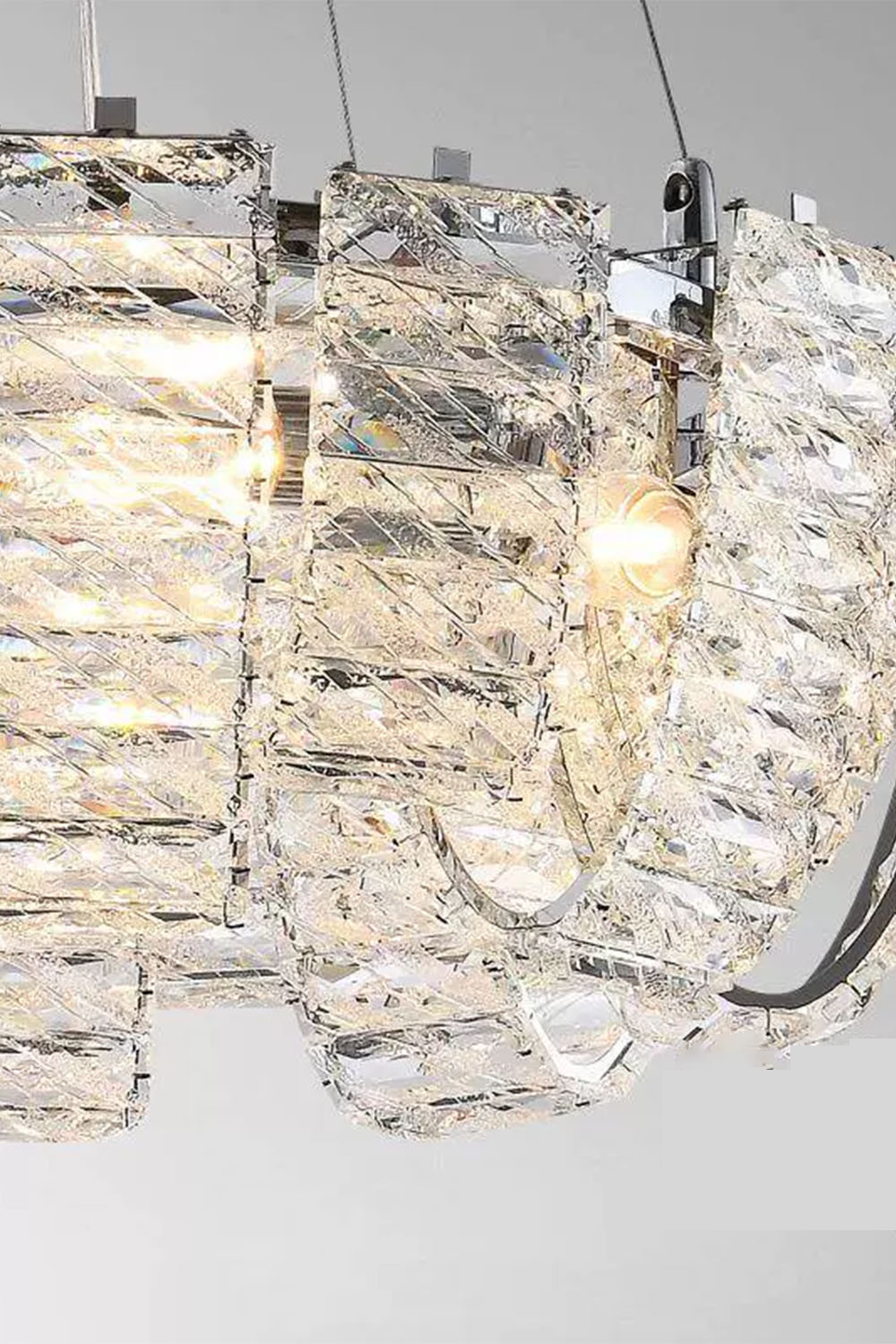 Crystal Chrome Chandelier