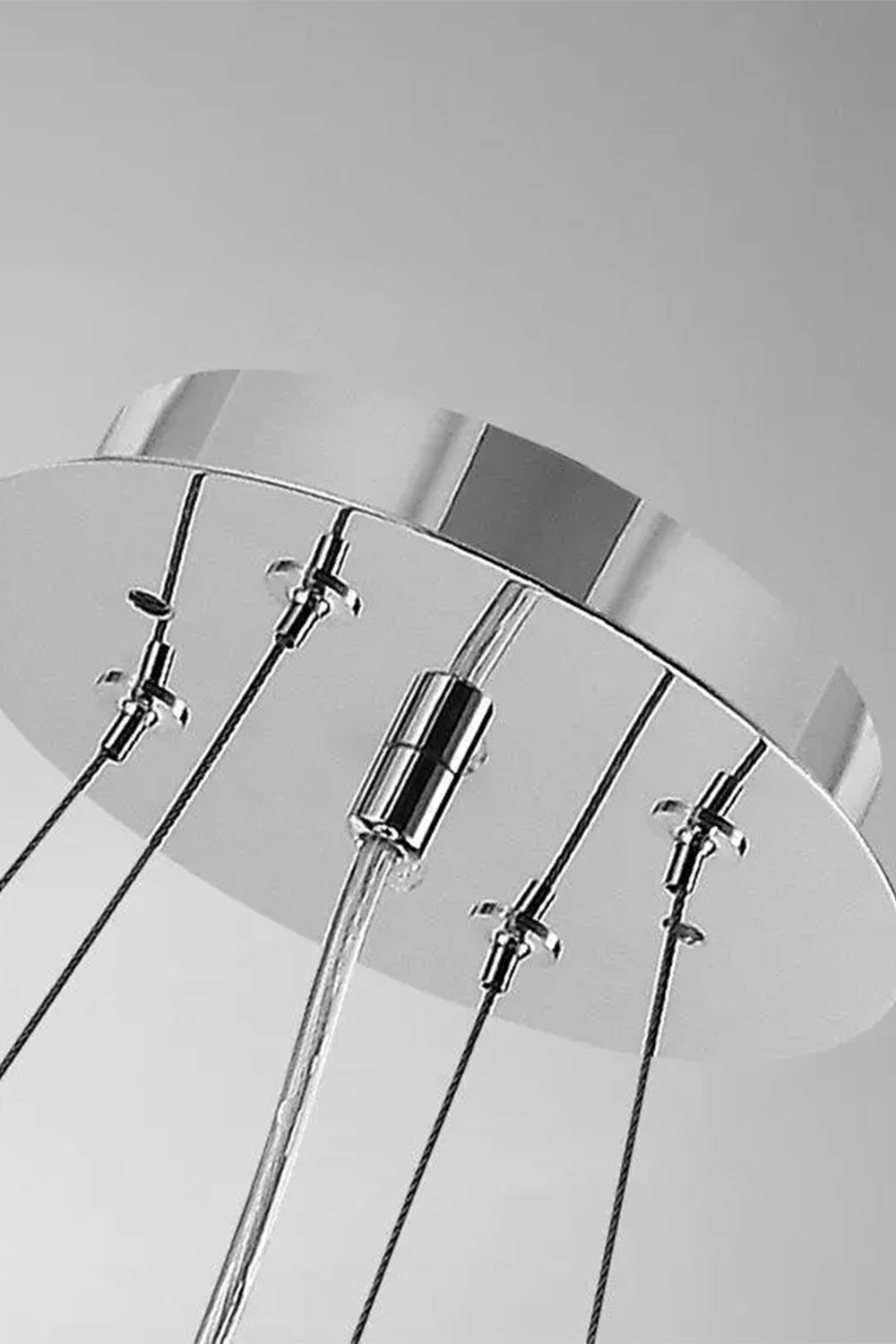 Crystal Chrome Chandelier