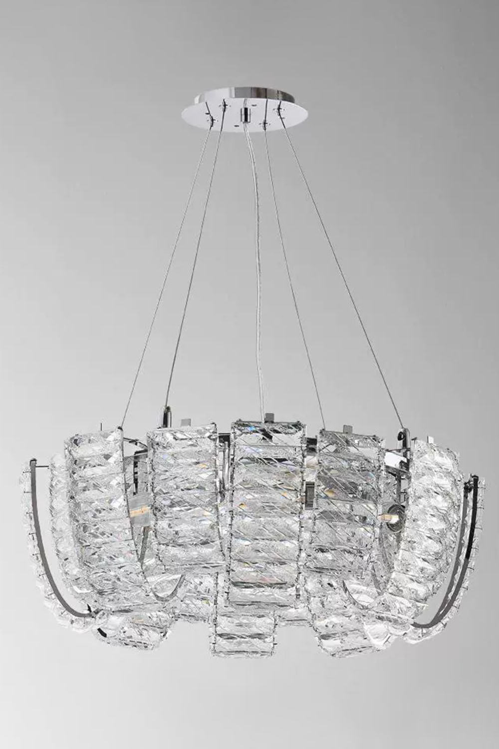 Crystal Chrome Chandelier