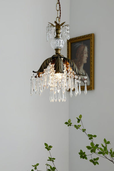 Crystal Palm Leaf Pendant Light