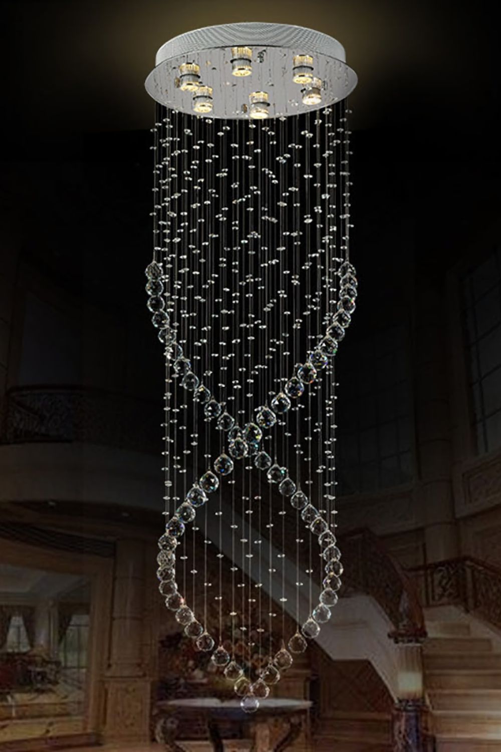 Crystal Swirl Chandelier - SamuLighting