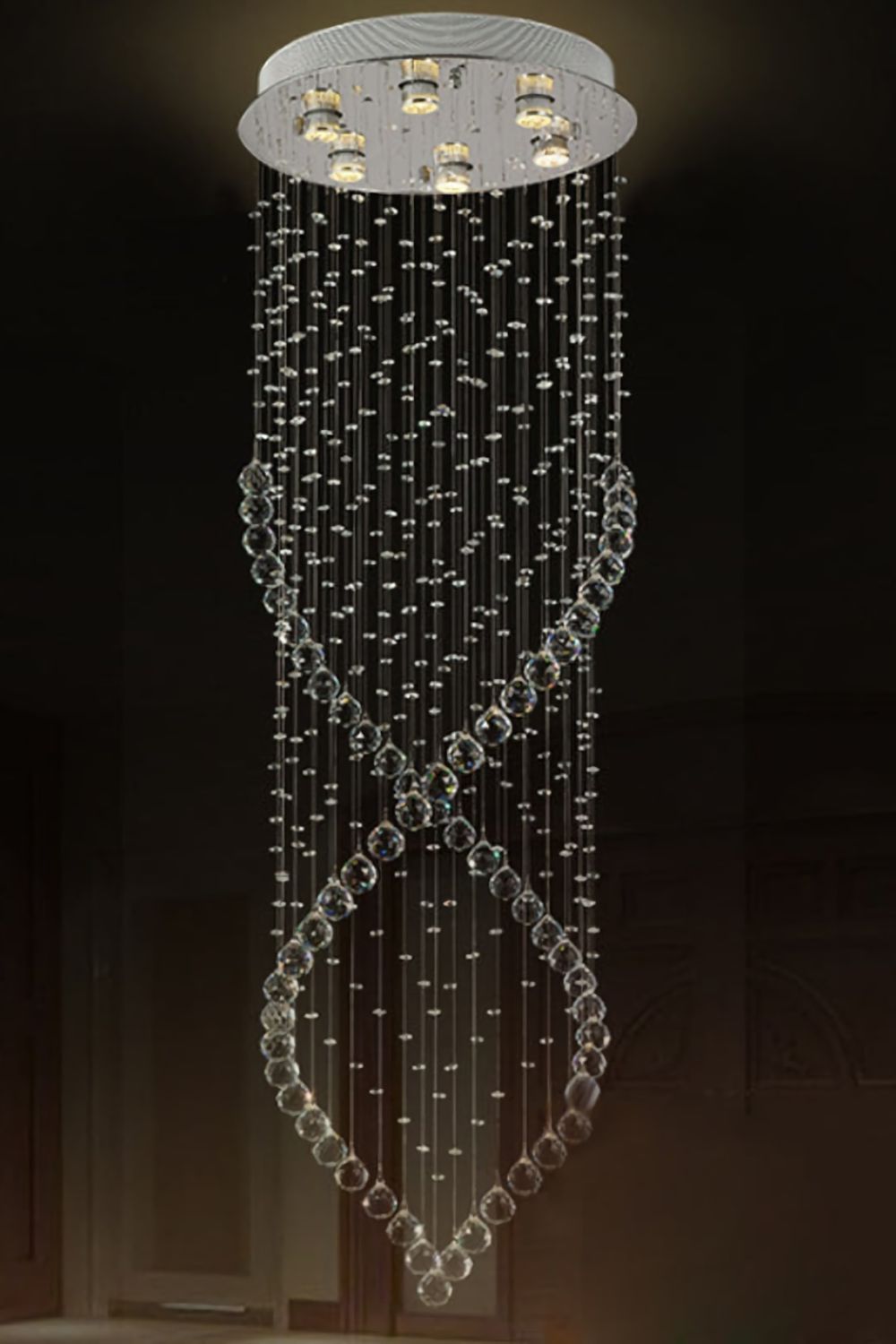 Crystal Swirl Chandelier - SamuLighting