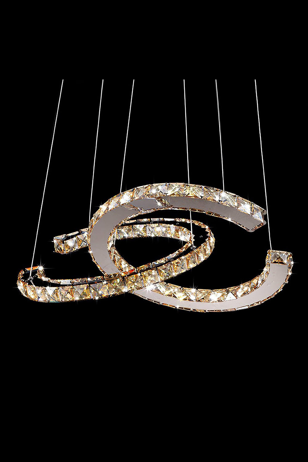 Crystal with Double C Chandelier