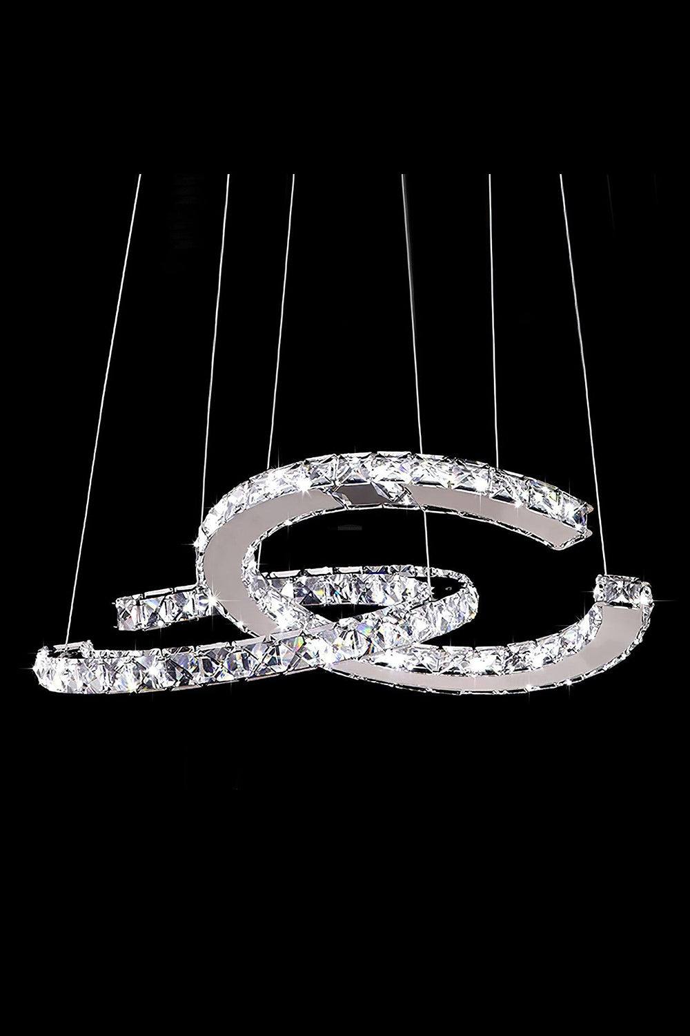 Crystal with Double C Chandelier