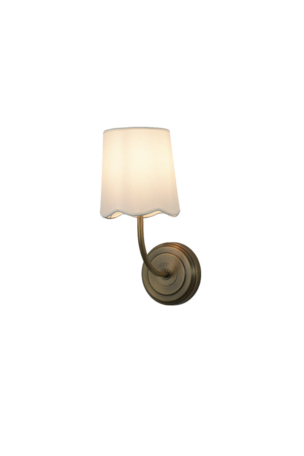 Curved Arm Fabric Shade Wall Sconce