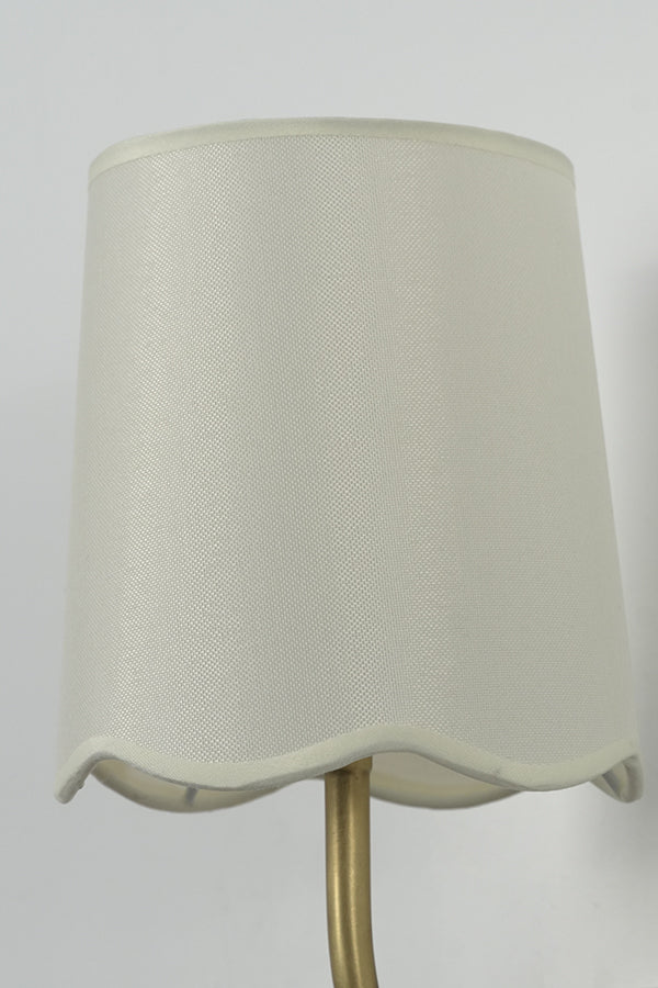 Curved Arm Fabric Shade Wall Sconce