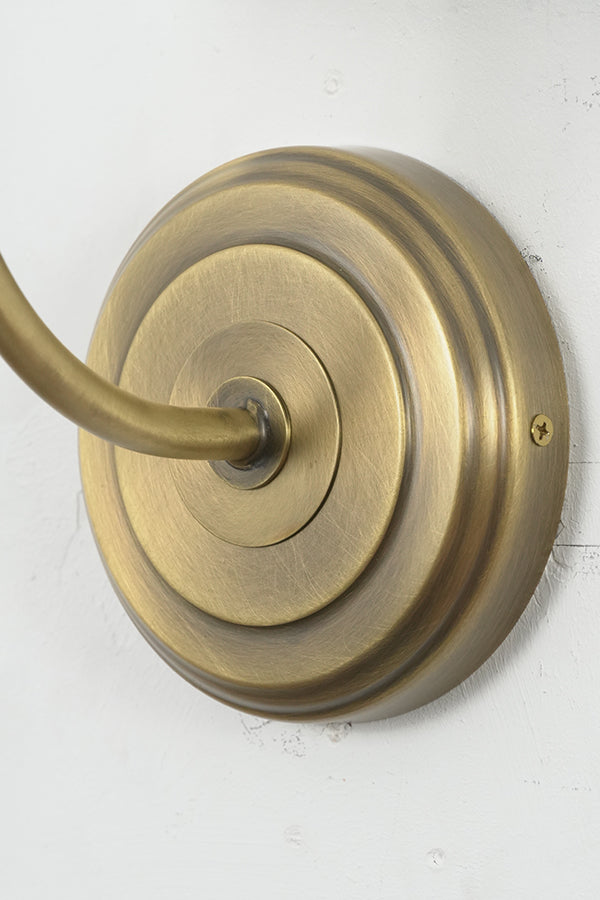 Curved Arm Fabric Shade Wall Sconce