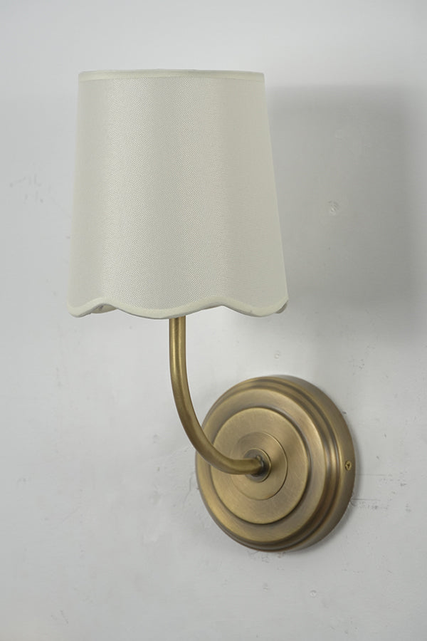 Curved Arm Fabric Shade Wall Sconce