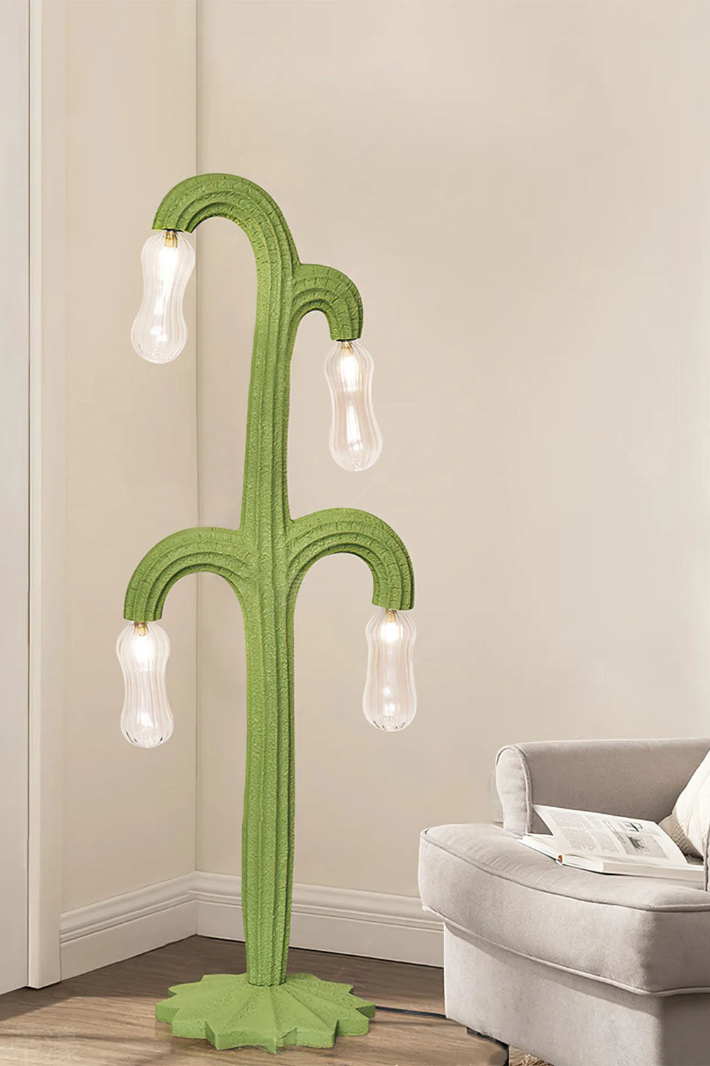 Curved Cactus Floor Lamp