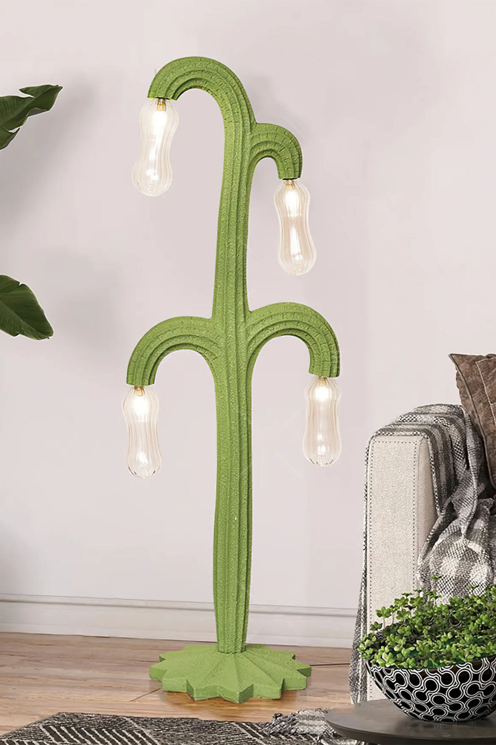Curved Cactus Floor Lamp