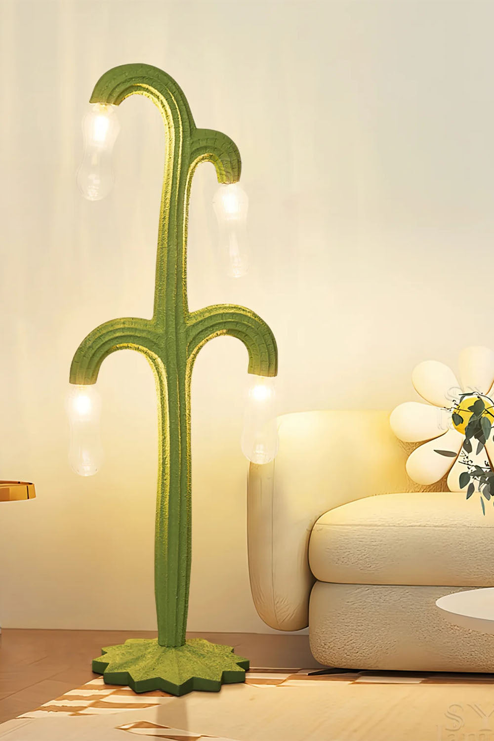 Curved Cactus Floor Lamp