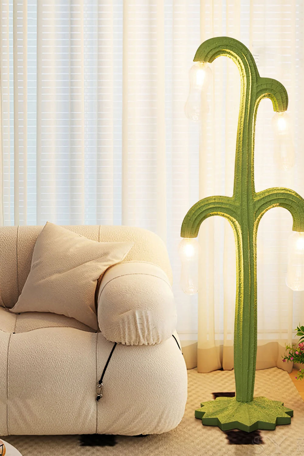 Curved Cactus Floor Lamp