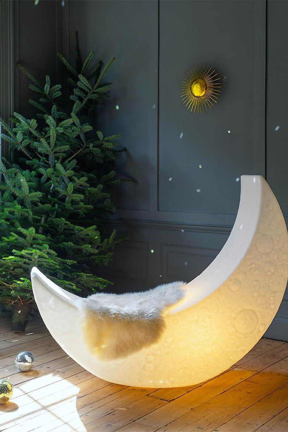 Curved Moon Floor Lamp
