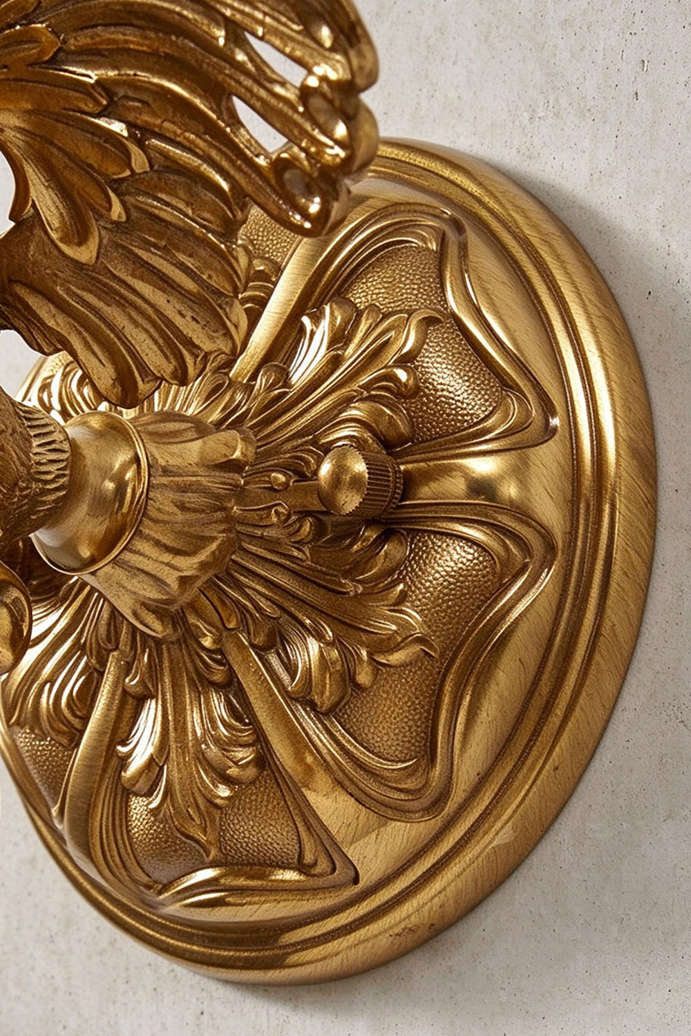 Cygnelle Brass Swan Crystal Wall Sconce