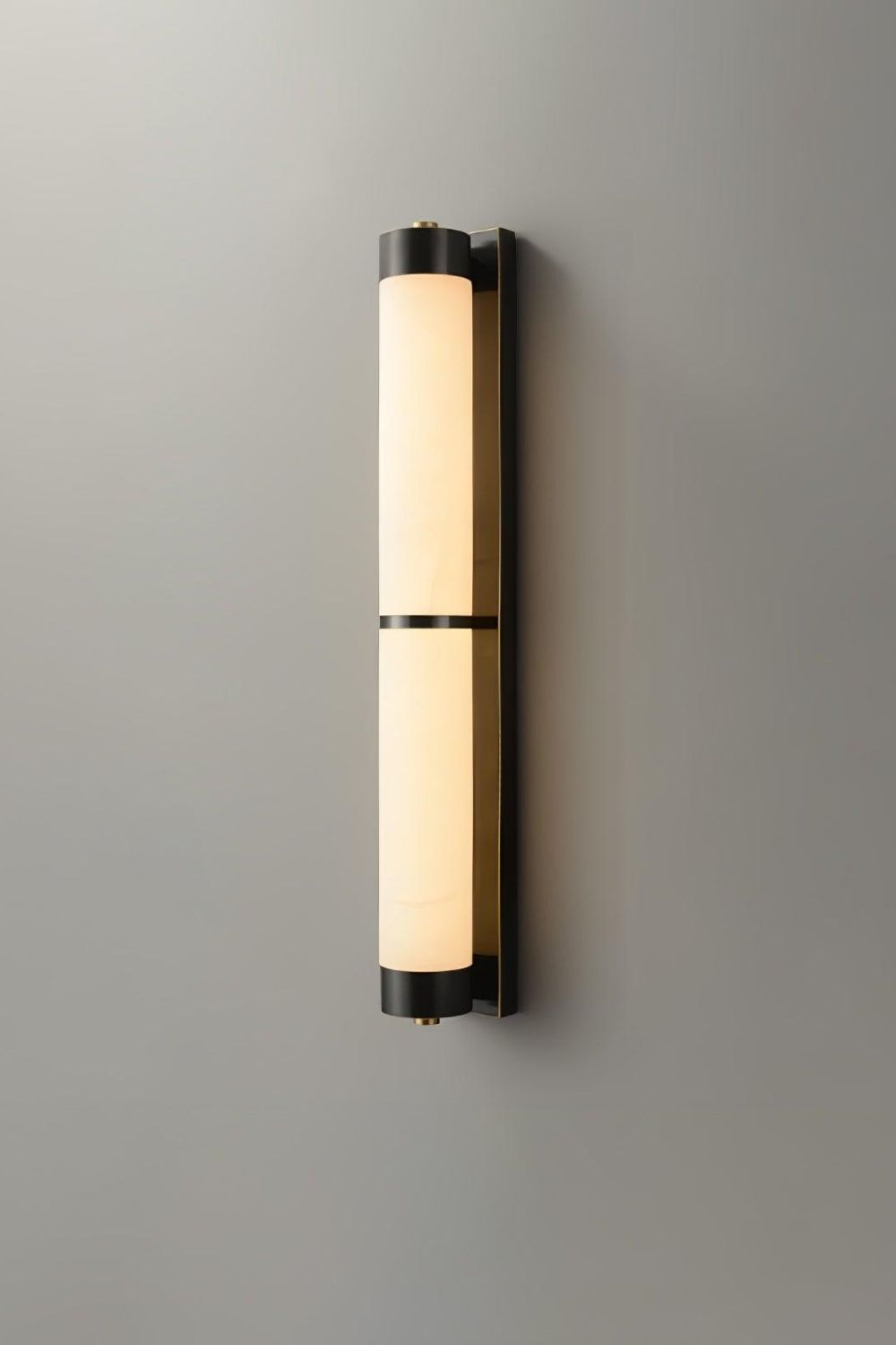 Cylindra Alabaster Brass Wall Light