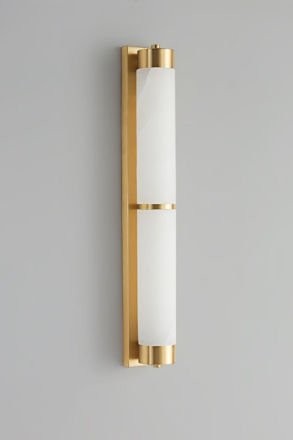 Cylindra Alabaster Brass Wall Light