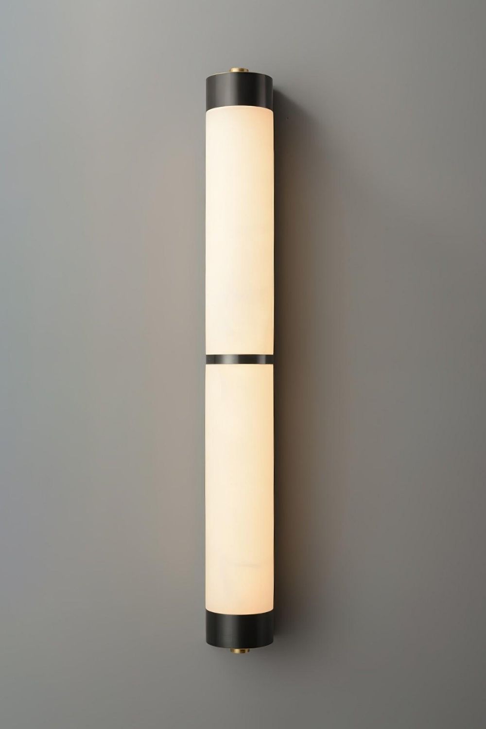 Cylindra Alabaster Brass Wall Light