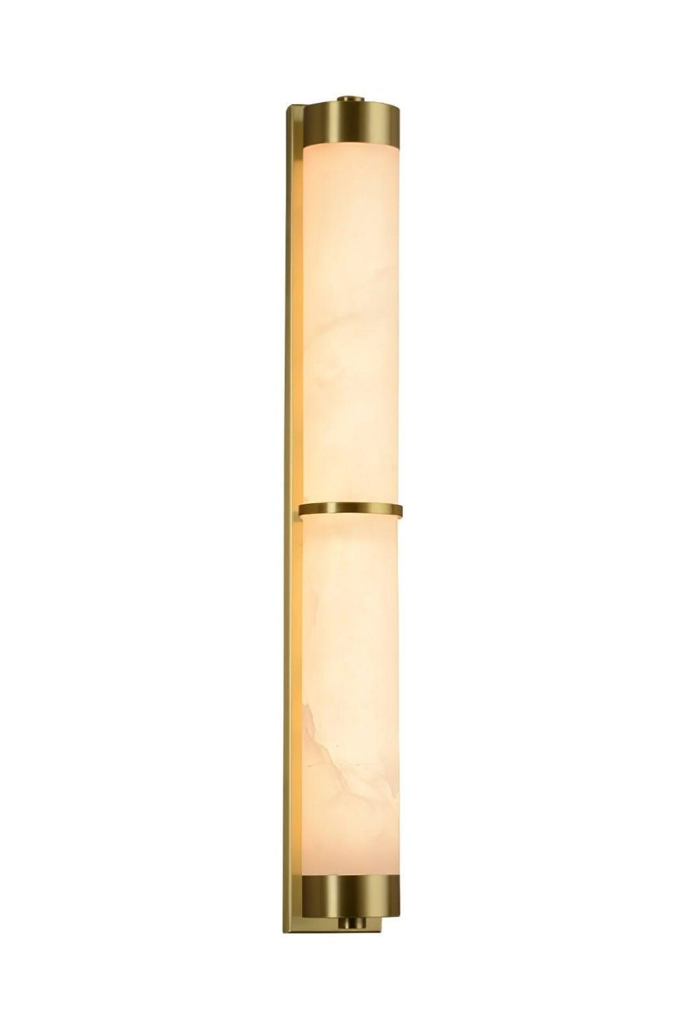 Cylindra Alabaster Brass Wall Light