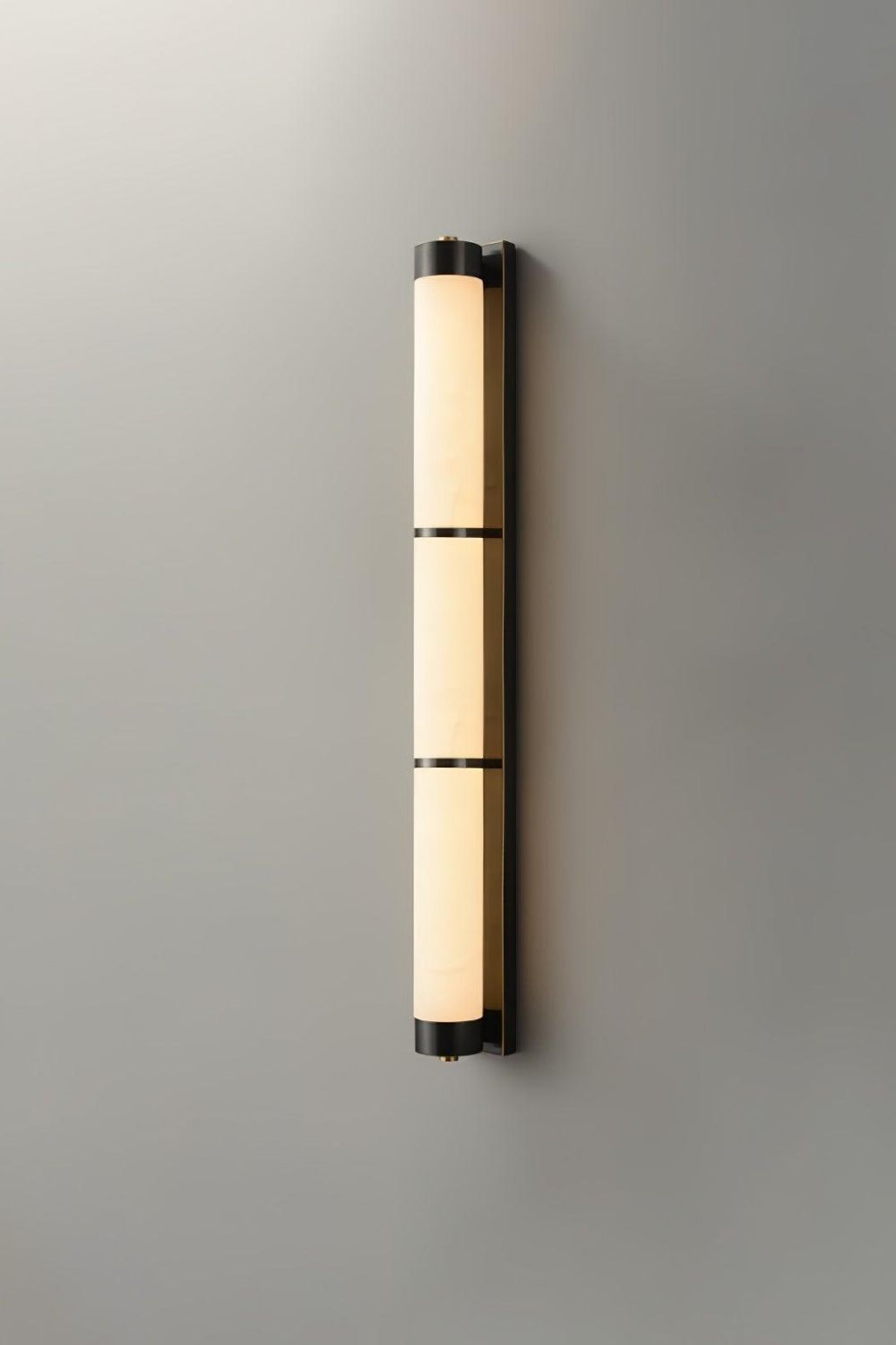 Cylindra Alabaster Brass Wall Light