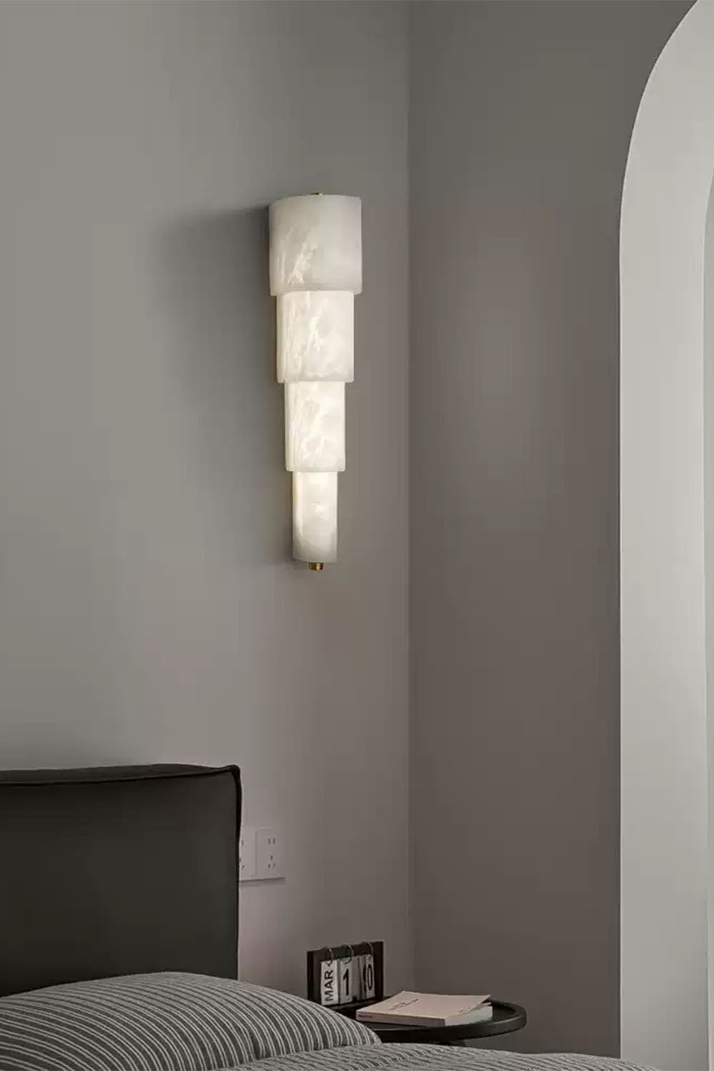 Cylindrical Marble Wall Lamp