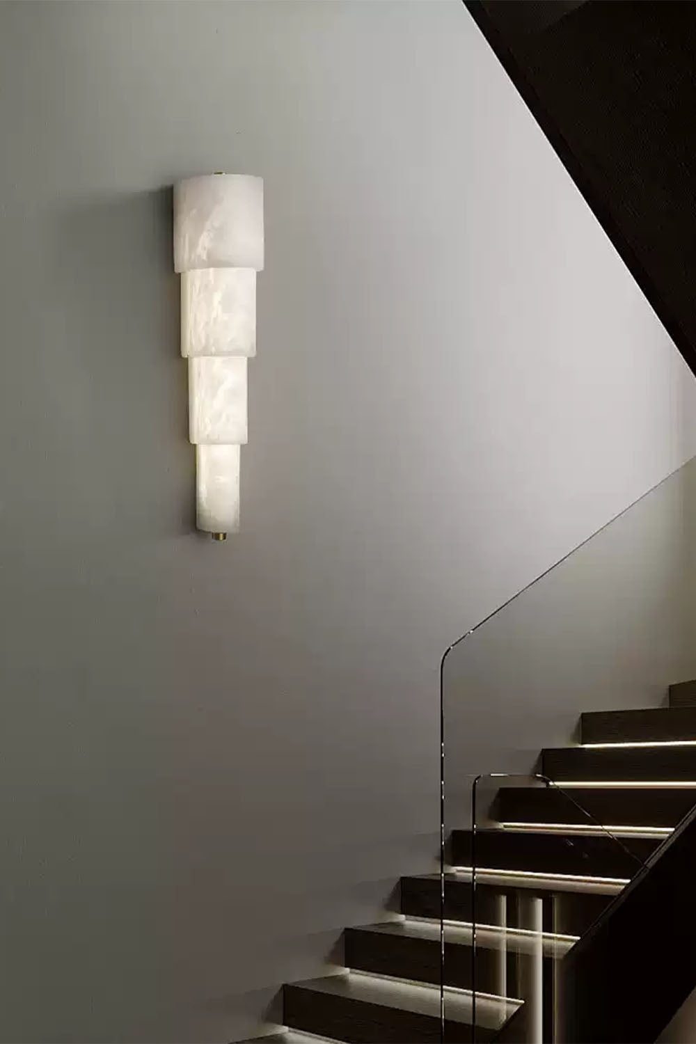Cylindrical Marble Wall Lamp