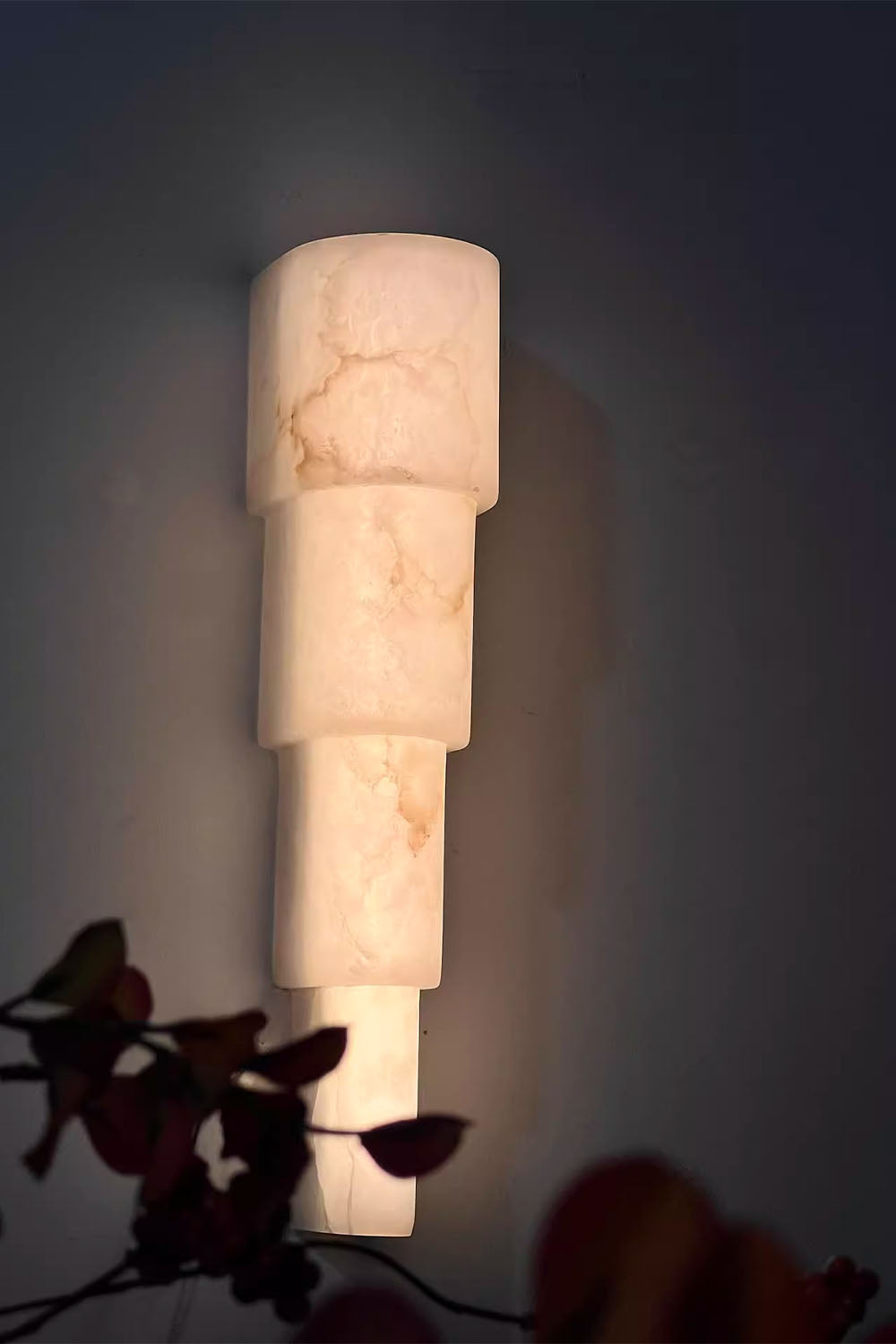 Cylindrical Marble Wall Lamp
