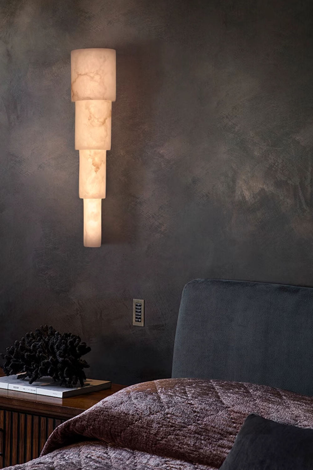 Cylindrical Marble Wall Lamp
