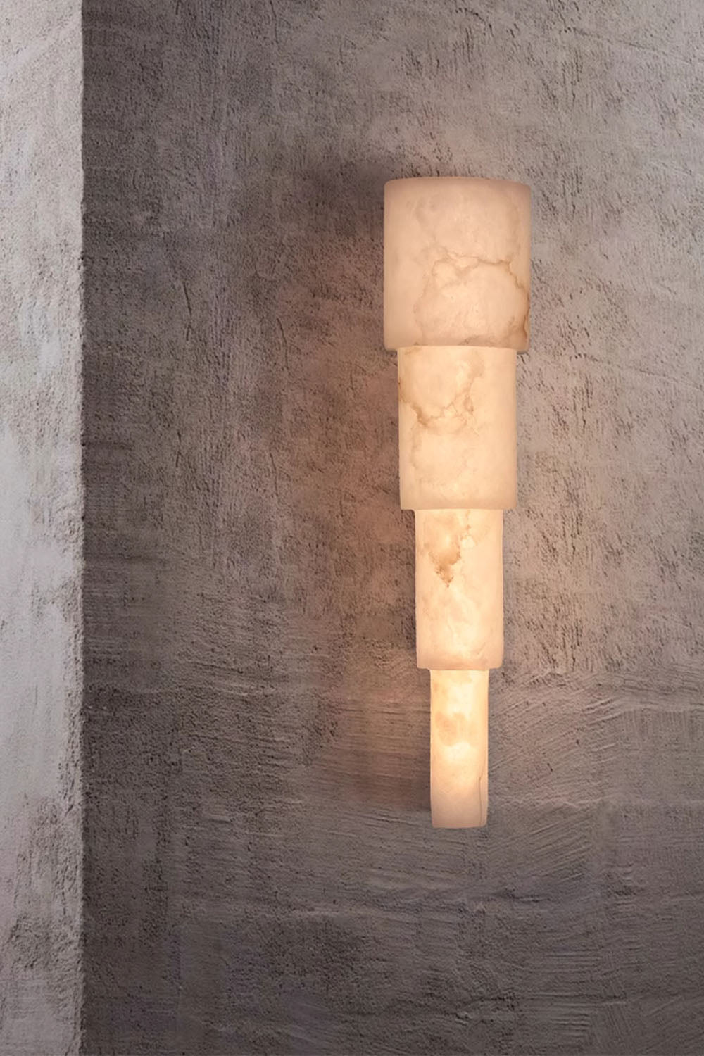 Cylindrical Marble Wall Lamp