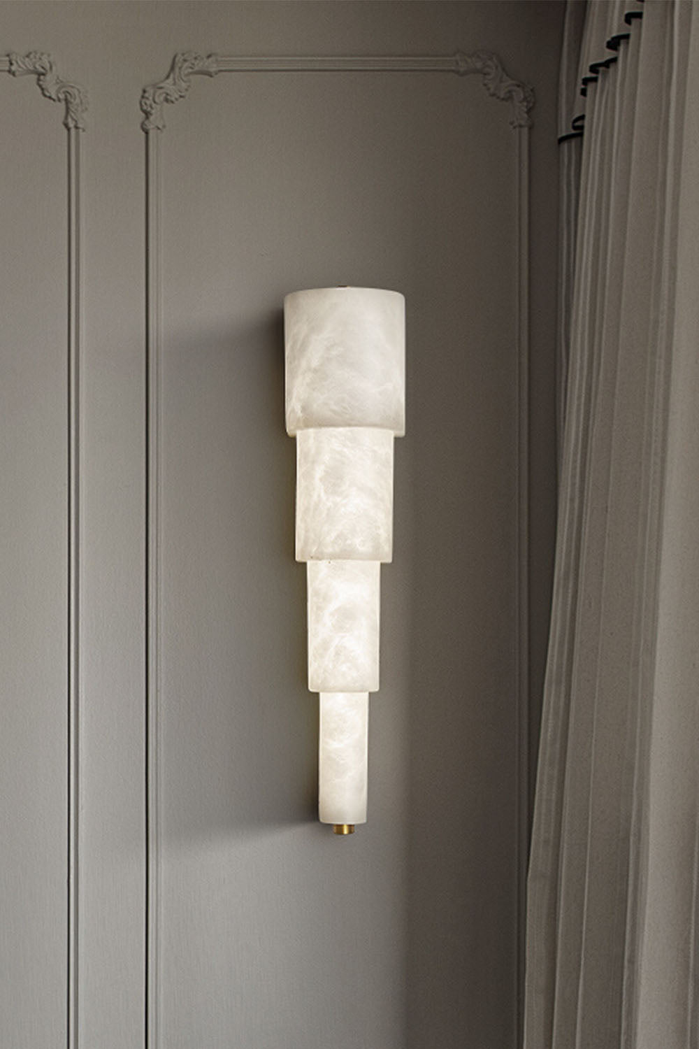 Cylindrical Marble Wall Lamp