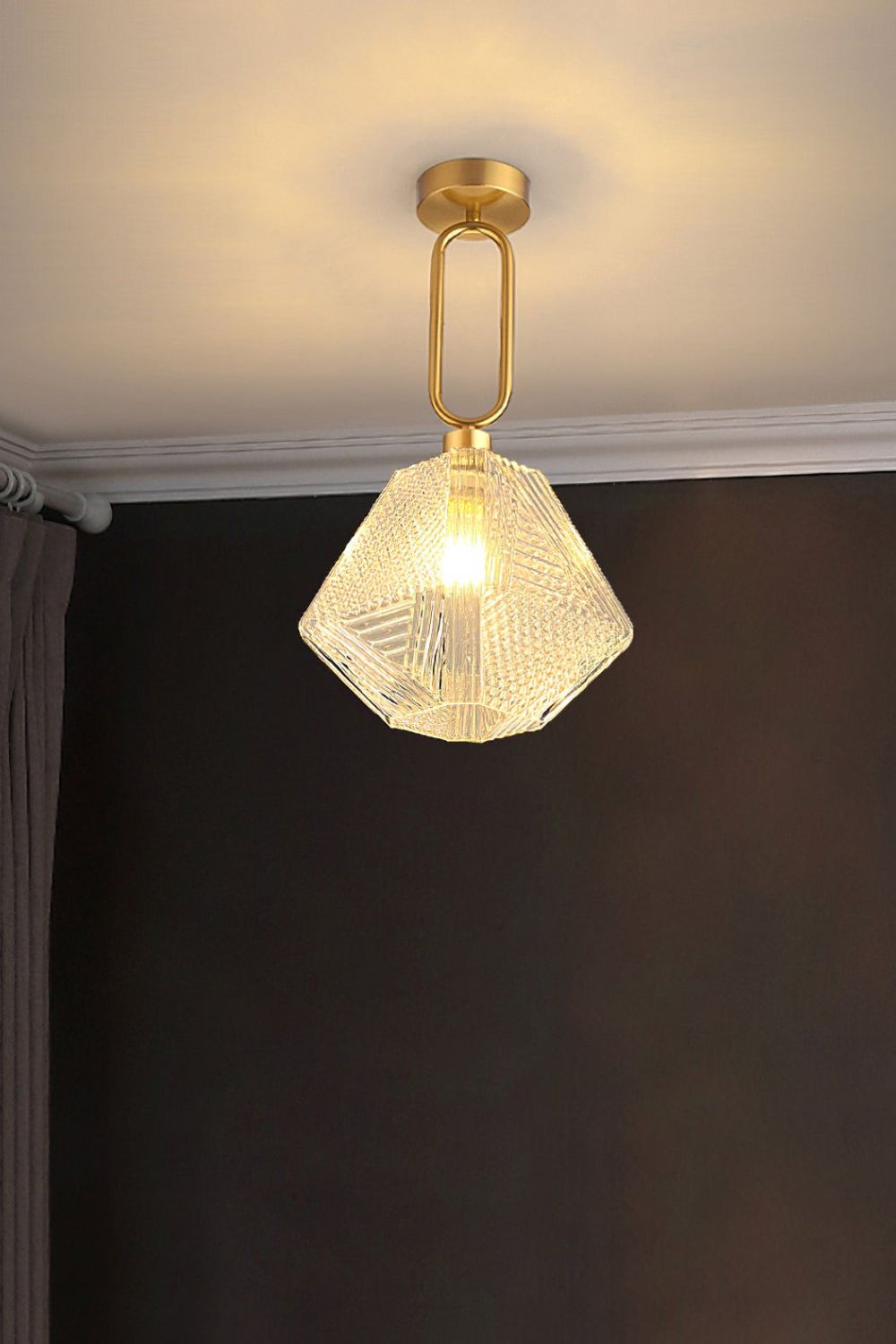 Diamond Cut Art Deco Ceiling Light - SamuLighting
