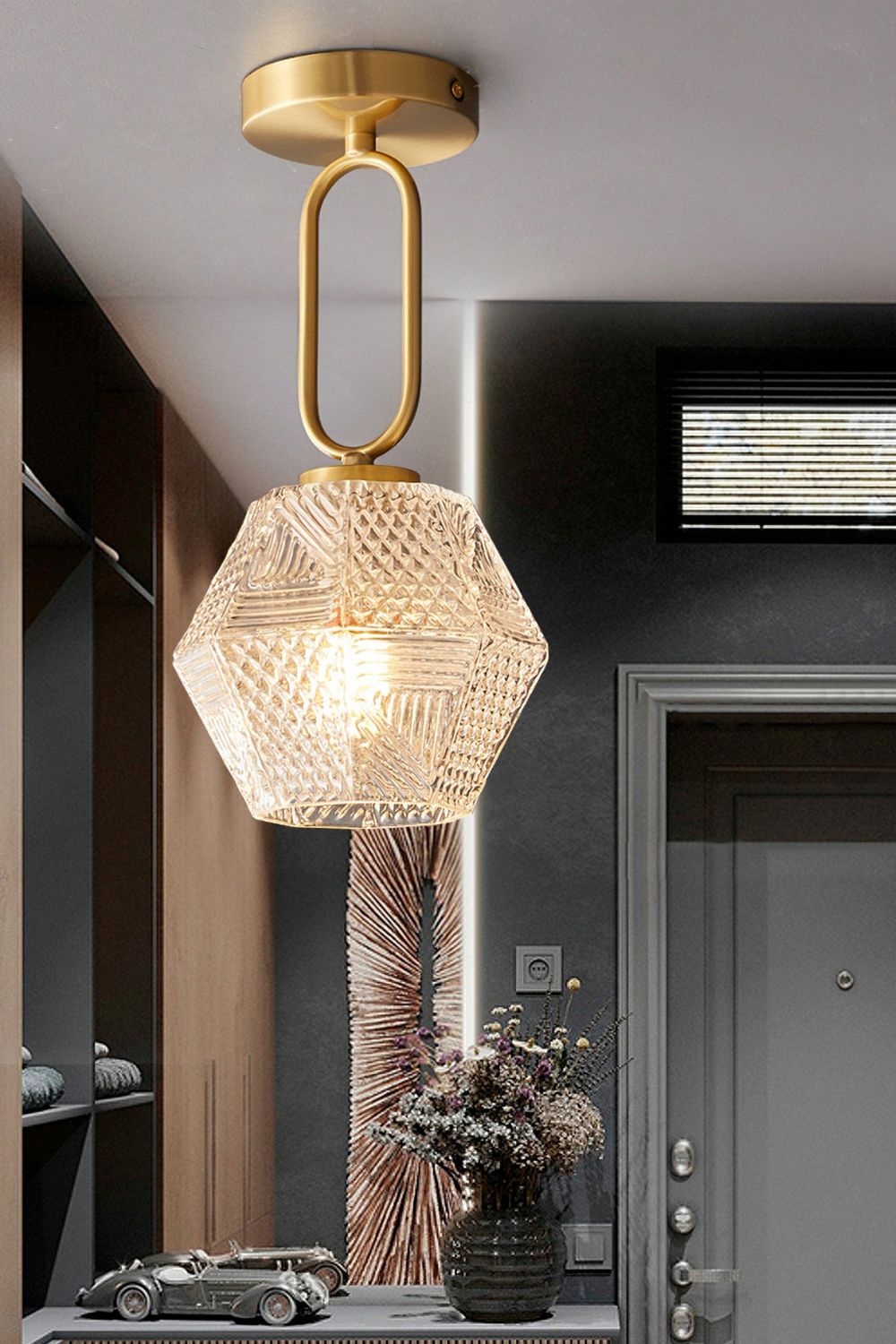 Diamond Cut Art Deco Ceiling Light - SamuLighting