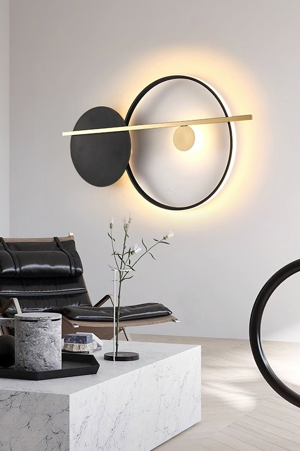 Double Circle Wall Light