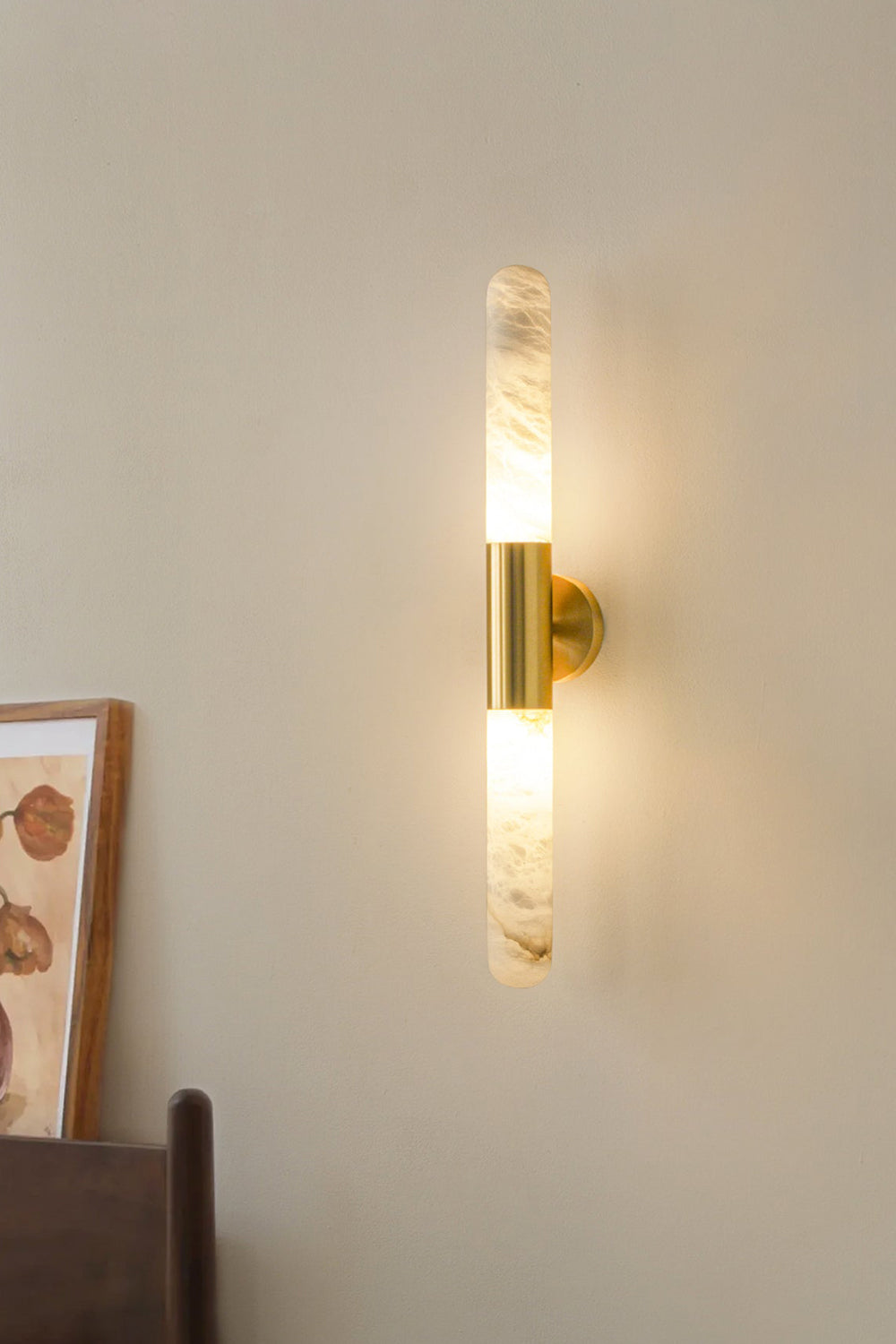 Double-Headed Alabaster Wall Lamp
