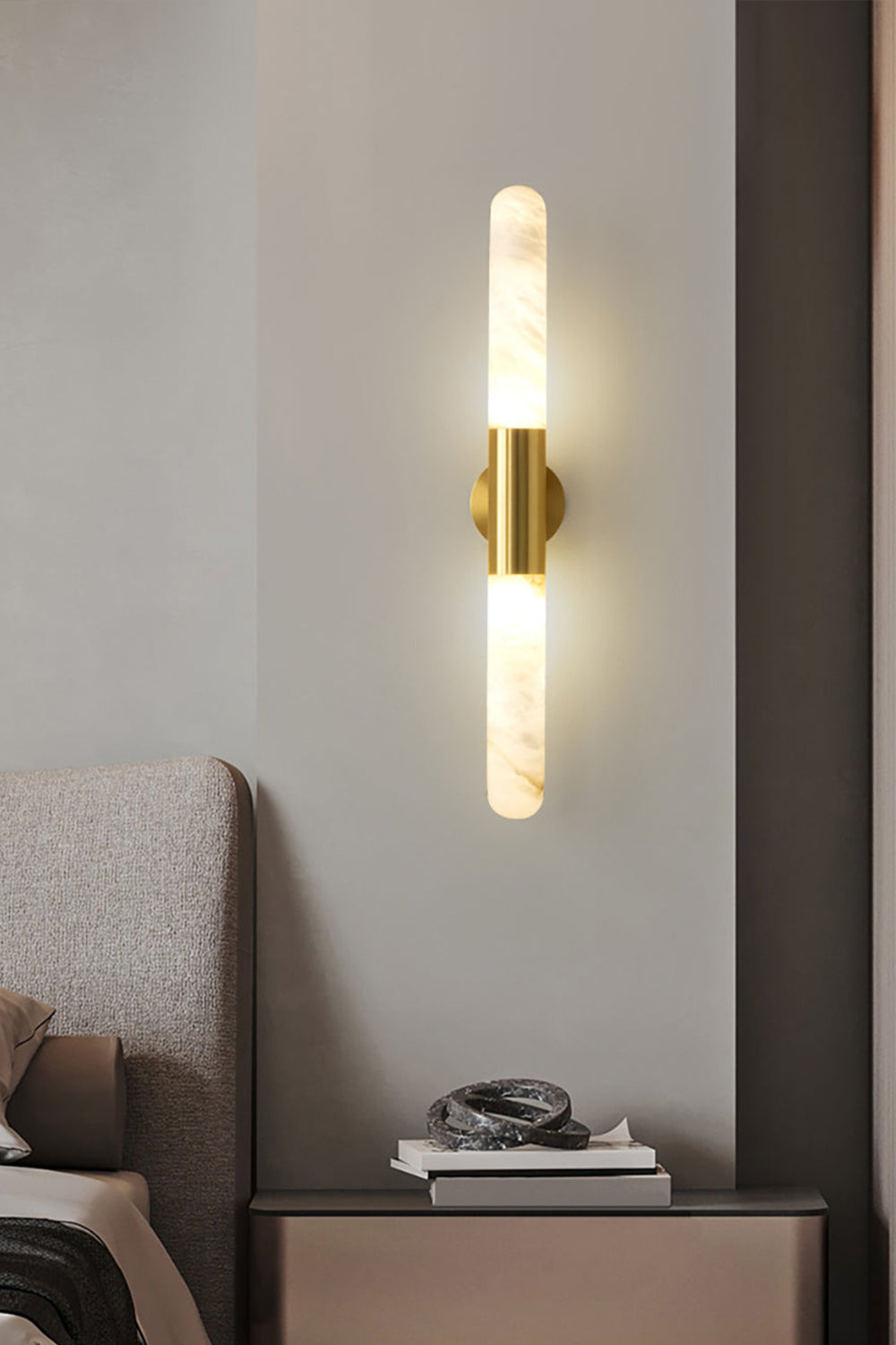 Double-Headed Alabaster Wall Lamp