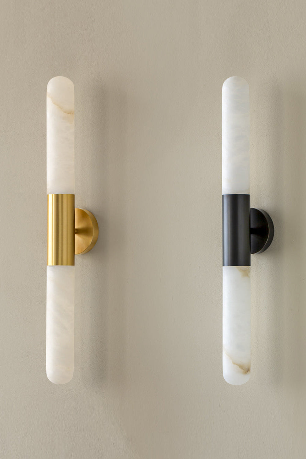 Double-Headed Alabaster Wall Lamp