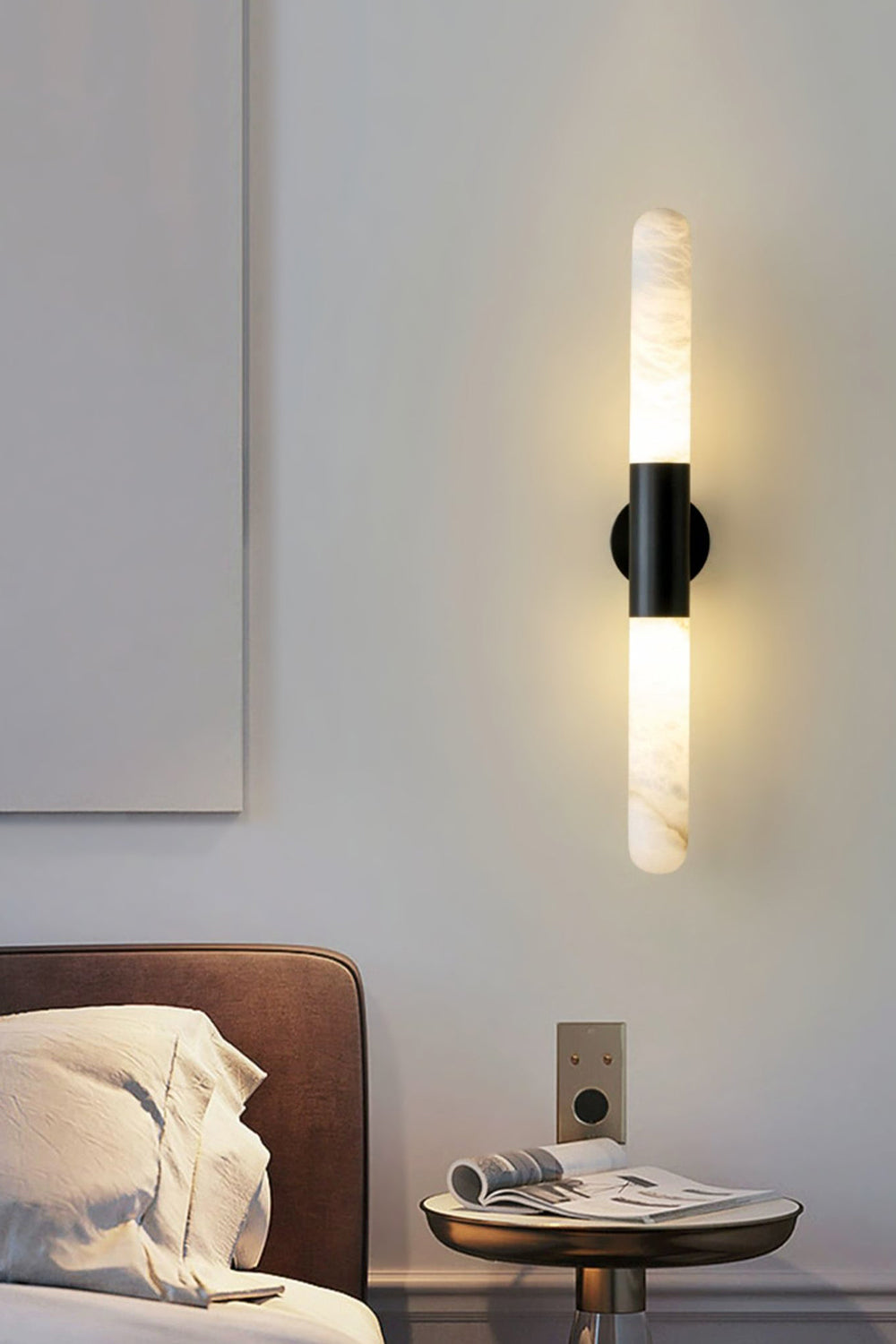 Double-Headed Alabaster Wall Lamp
