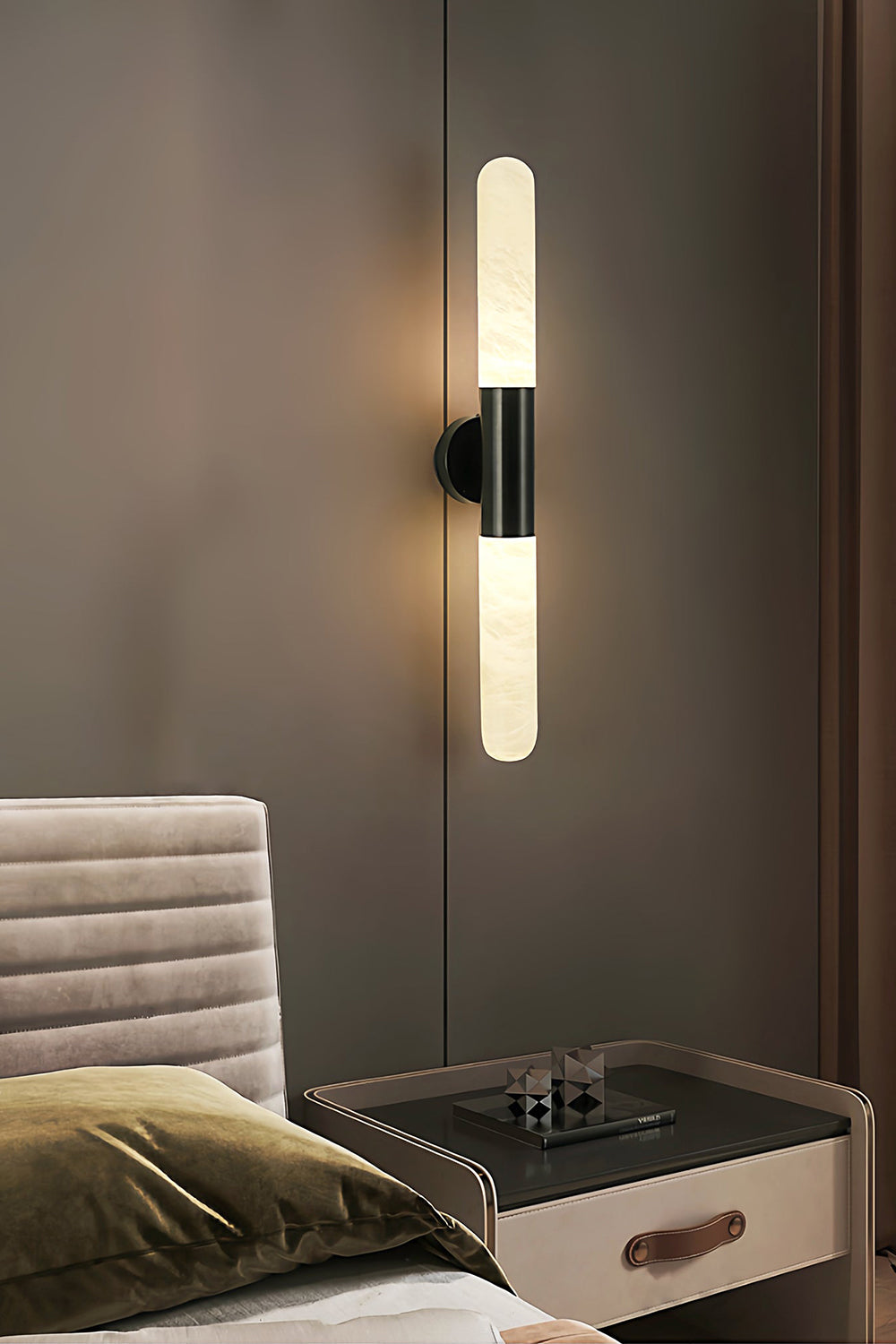 Double-Headed Alabaster Wall Lamp