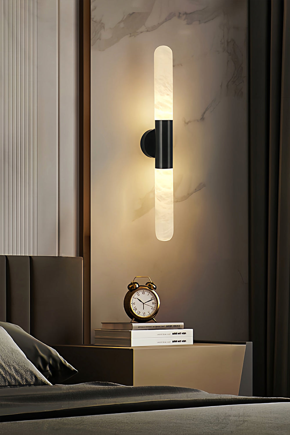 Double-Headed Alabaster Wall Lamp