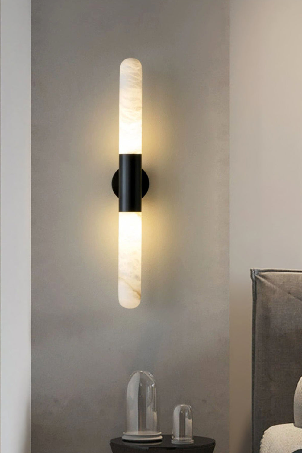 Double-Headed Alabaster Wall Lamp