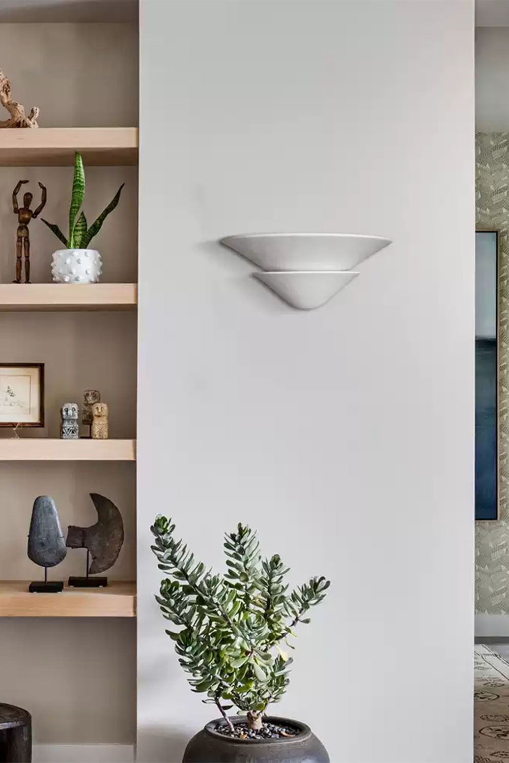 Double-layer Inverted Plaster Wall Lamp